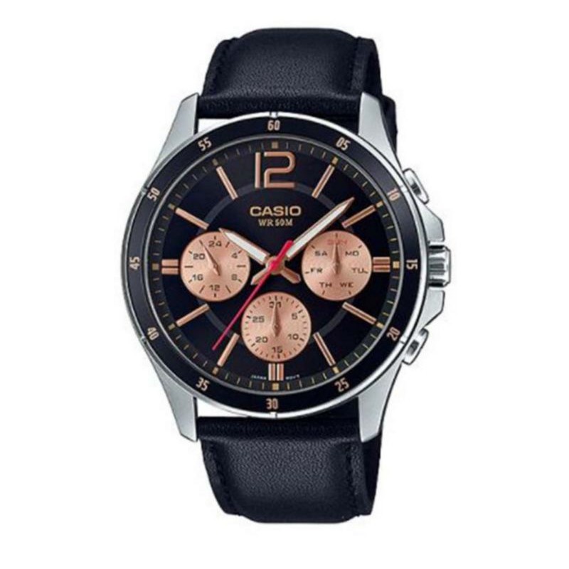 [แท้100%]Casio นาฬิกาข้อมือ รุ่น MTP-1374L-1A2V - ดำ