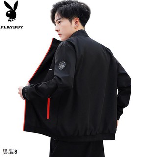 №♚Playboy เสื้อแจ็คเก็ต เสื้อคลุม ลําลอง แฟชั่นสําหรับผู้ชาย  2020