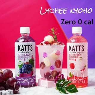 [6แถม1] Katts ไซรัป ไม่มีน้ำตาล คีโต เบาหวานทานได้ น้ำเชื่อมคีโต Keto Syrup 0 Cal 0 GI 500ml **5แถม1เมื่อซื้อครบ1194บาท