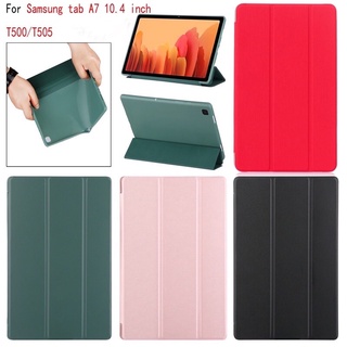เคส Samsung Galaxy Tab A7 10.4 2021 SM-T500 T505เคสฝาพับผ่าแม่เหล็ก กันกระแทก