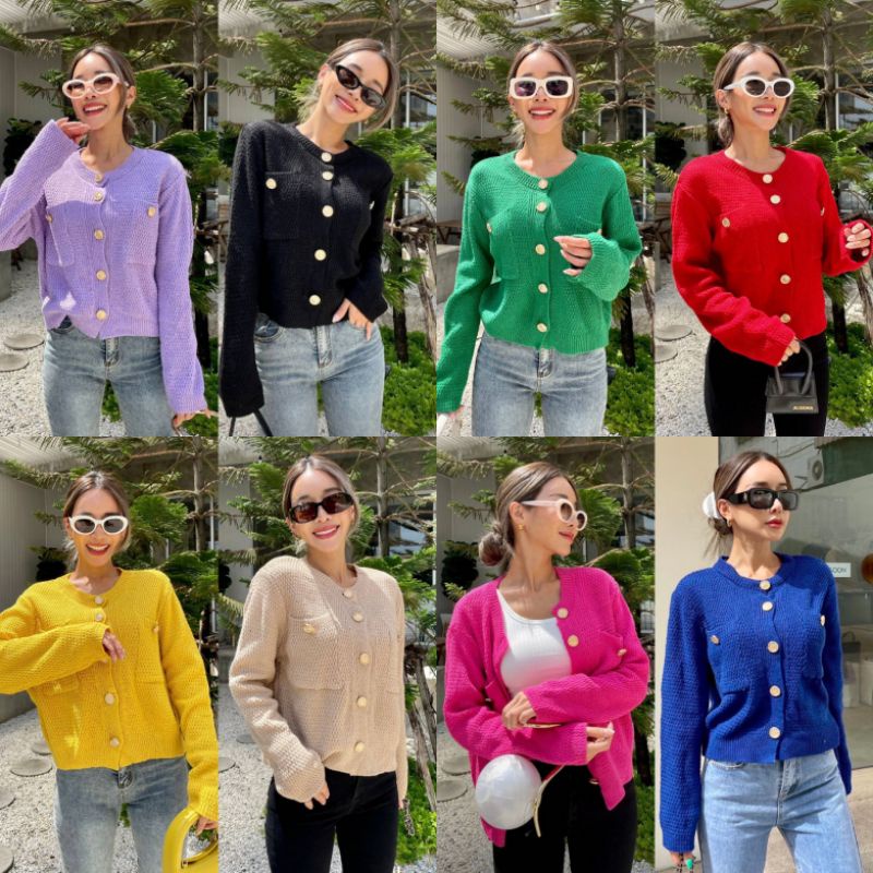 New Cardigan งานฮิต เสื้อคลุมกระดุมทอง สุดหรู