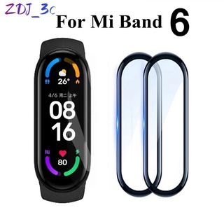 ฟิล์มกระจกนิรภัยกันรอยหน้าจอ 3D นิ่ม โค้ง สําหรับ Xiaomi Mi band 6 Xiomi Mi band6 Miband6