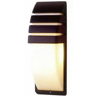 Exterior wall lights WALL LIGHT OUTDOOR WMS5521 L&amp;E GS/AL MD BLACK SQ External lamp Light bulb ไฟผนังภายนอก โคมไฟผนัง ภา