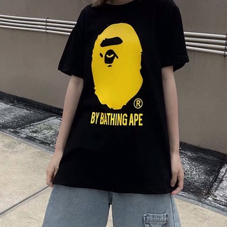 เสื้อยืด Bape  เสื้อแขนสั้น Bape เสื้อยืดผ้าคอตตอน 100% ผู้หญิง