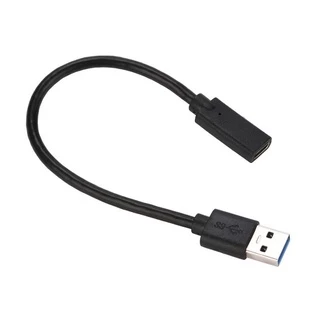 USB 3.1 Type C Female to USB 3.0 Male Connector Data cable USB-C Black