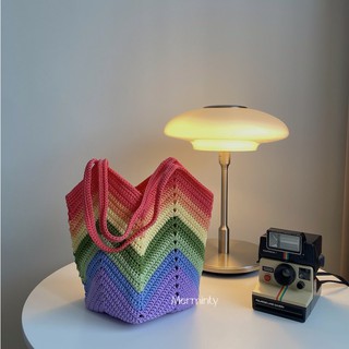 MERMINTY Rainbow middle granny bag