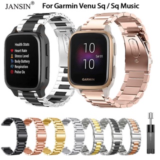 สาย Garmin Venu Sq สายนาฬิกาข้อมือ สแตนเลส สำหรับ Garmin Venu Sq Sq music นาฬิกาสมาร์ท