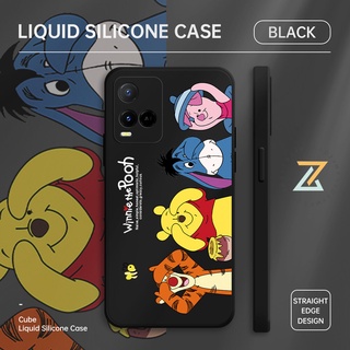 Zymllo เคส VIVO Y22 Y22S Y35 Y02S V25E Y16 4G V25 5G Y21 Y15S V23 Y73 V21E Y72 Y52 เคสโทรศัพท์ซิลิโคน ลายหมีน่ารัก สําหรับ