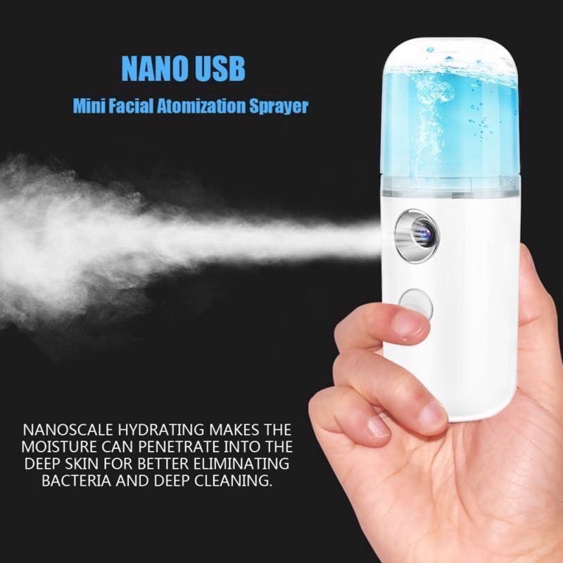 ✔️✔️ถูกที่สุด✔️✔️ พร้อมส่ง 👉🏻เครื่องพ่นไอน้ำนาโน ฆ่าเชื้อ Nano เครื่องพ่นแอลกอฮอล์ พกพา 30 ml 55บาท ✔️ Minishop