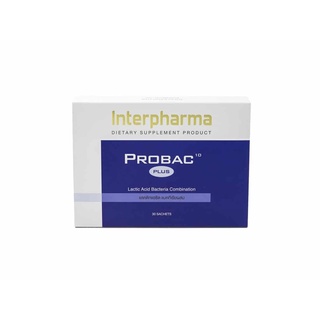 Interpharma Probac 10 Plus Lactic Acid Bacteria Combination แลคติกแอซิด แบคทีเรียผสม ( 30 sachets )