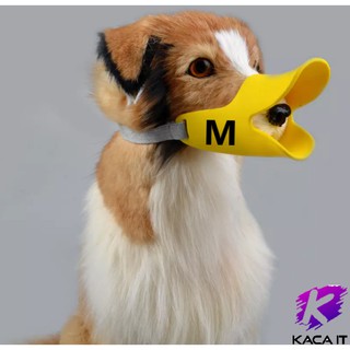 ที่ครอบปากสุนัข ที่ครอบปากสุนัข รูปปากเป็ด Pet dog Mask Muzzle duck mouth (ไซส์ M)