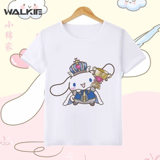 เสื้อยืดแขนสั้นลำลอง พิมพ์การ์ตูนอะนิเมะ Cinnamoroll Kawaii น่ารัก สไตล์สาวญี่ปุ่น เสื้อยืดผ้าฝ้าย-6