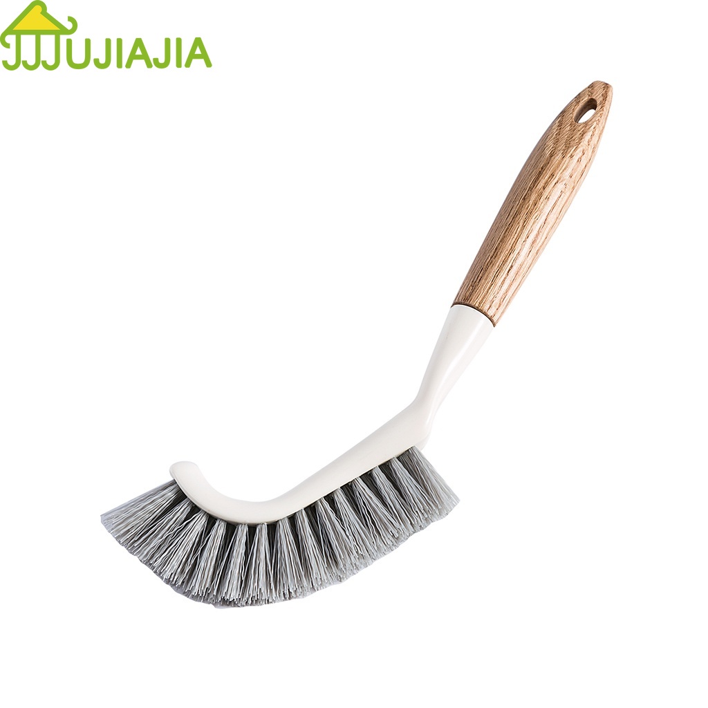 jujiajia ด้ามยาวซิลิโคนขนแปรงละเอียดด้ามยาวแขวน Stain Brush  ด้ามจับยาว แบบหนา สําหรับทําความสะอาด