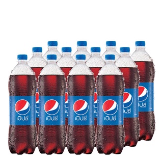 โปรโมชัน! เป๊ปซี่ น้ำอัดลม 1 ลิตร แพ็ค 12 ขวด Pepsi Soft Drink 1L x 12 Bottles