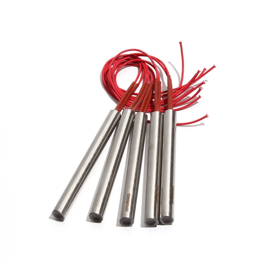 5PCS 25mm 120~135mm 201SUS Cylindrical Electric Heating Pipe Tubular Heater 110/220/380V Single-End Rod 750/780/800/810/