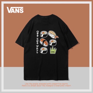 Vans Vance เสื้อยืดแขนสั้น คอกลม ขนาดใหญ่ แฟชั่นฤดูร้อน สําหรับผู้ชาย และผู้หญิงS-5XLเรียบง่าย