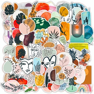 ❉ Nordic Abstract Art Series 04 Healing Painting สติ๊กเกอร์ ❉ 50Pcs/Set DIY Fashion Mixed Luggage Laptop Skateboard Doodle Decals สติ๊กเกอร์