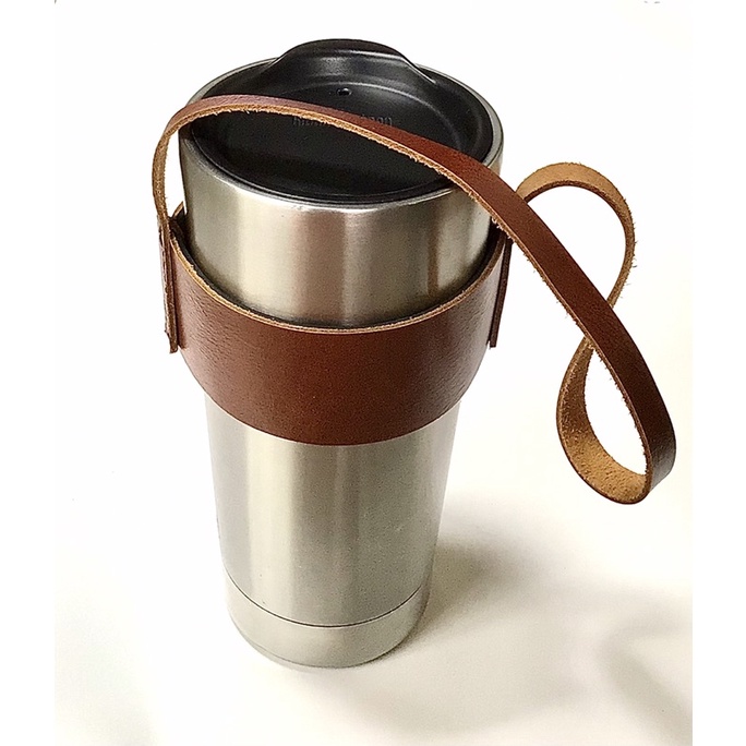 Genuine Leather Coffee cup Holder หูหิ้วแก้วน้ำหนังแท้ - awesomewomen ...