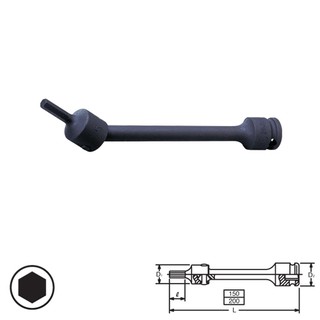 KOKEN #13147M ประแจหกเหลี่ยมลม ข้ออ่อน 3/8"-150-10mm.