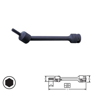 KOKEN #13147M ประแจหกเหลี่ยมลม ข้ออ่อน 3/8"-200-5mm.