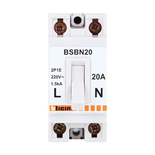 Breaker CIRCUIT BREAKER B-TICINO BSBN20 20A Circuit breaker Electrical work เบรกเกอร์ เบรกเกอร์ B-TICINO BSBN20 20A เบรก