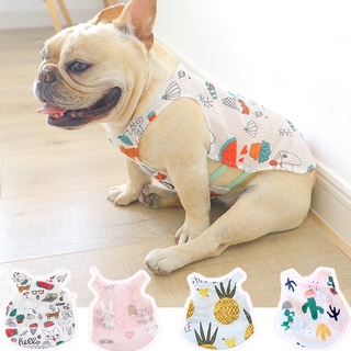 French Bulldog เสื้อผ้า เสื้อกั๊ก สุนัข แมว ชุดเดรสสำหรับลูกสุนัข XS / S / M / L / XL / XXL