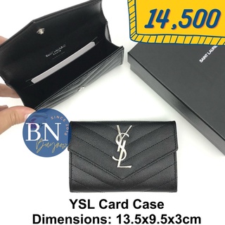 ✨NEW✨ Saint Laurent (YSL) Monogram Small Envelope Wallet in Black SHW