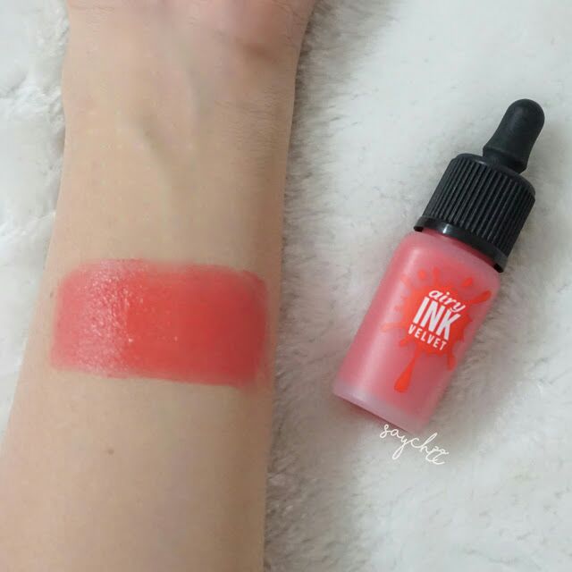 Used Peripera Airy Ink Velvet No.2 (Pretty Orange Pink)