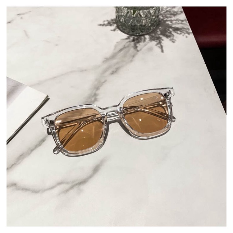 ใหม่ แว่นตากันแดด ทรงสี่เหลี่ยม สไตล์เกาหลีย้อนยุค สําหรับผู้ชาย และผู้หญิง - รูปที่ 6