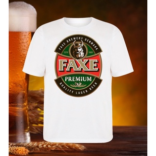 เสือยืดผู้ชาย - เสื้อยืดเบียร์FaxeByPlanetBeerไวกิ้งโรงเบียร์เดนมาร์กESTD1901เสื้อยืดเบียร์คุณภาพแห