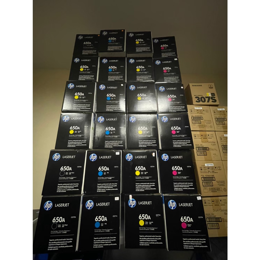 HP 650A CE271A Cyan ตลับหมึกโทนเนอร์ สีฟ้า สีชมพู สีเหลือง/M750DN/M750N/M750XH/CP5525DN/CP5525N/CP55