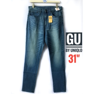 No.58-OR&gt;&gt;&gt;👖ยีนส์ผู้ชาย GU สียีนส์ฟอก มือสองญี่ปุ่น เอว31