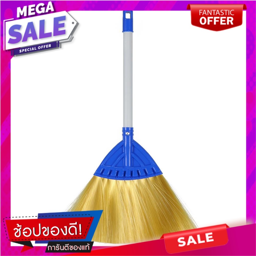 ไม้กวาดไนลอนด้ามสั้น NEW SPONGE NS-9 สีทอง ไม้กวาดและที่โกยผง NYLON BROOM NEW SPONGE NS-9 GOLD อุปกร