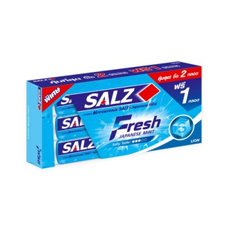 [แพ็ค 2 ฟรี 1] Salz Fresh Japanese Mint ยาสีฟัน สูตรเกลือสมุนไพร ซอลส์ ขนาด 160 กรัม