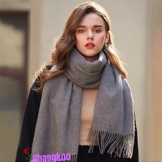 ผ้าพันคอแคชเมียร์ (Cashmere Scarf) สีพื้น กันลม กันหนาว กันแดด เนื้อผ้าดี สีสันสวยงาม สินค้าพร้อมส่ง