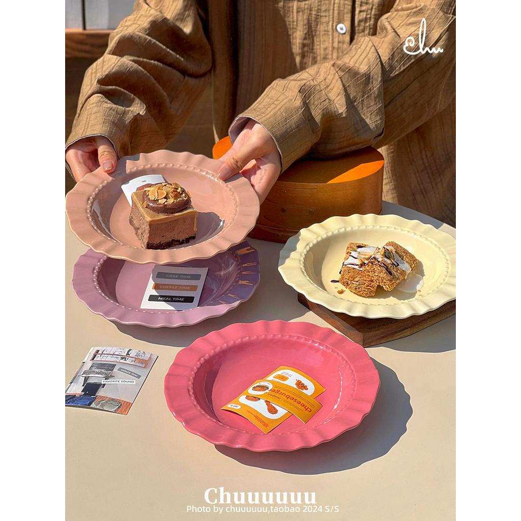 ครีมลูกไม ้ แผ ่ นจานในครัวเรือนจานพาสต ้ าสูง
