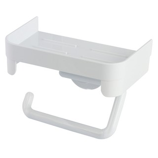 อุปกรณ์ในห้องน้ำ ห้องน้ำ ที่ใส่กระดาษชำระพร้อมชั้นวาง DEHUB SRH-S60 สีขาว TOILET ROLL HOLDER WITH SHELF DEHUB WHITE