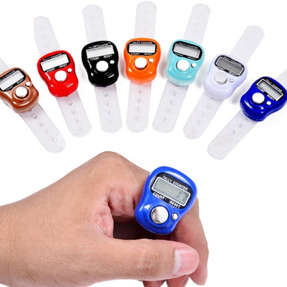 Mini Digital Tasbih Finger Counter Digital Tally Counter Accessories - OPP PACK/ BLUE
