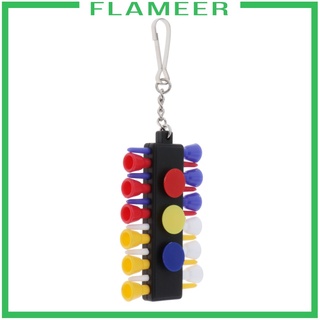 [FLAMEER] Portable Golf Tee Holder 12pcs Plastic 55mm Tees Carrier Ball Marker Accessories