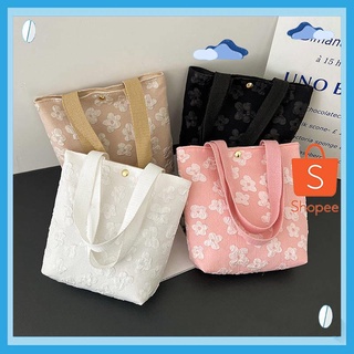 2022 New Floral Pure Pure Handbag นักเรียนหญิงรุ่นเกาหลีของ Simple Mommy Bag Wild Handbuka