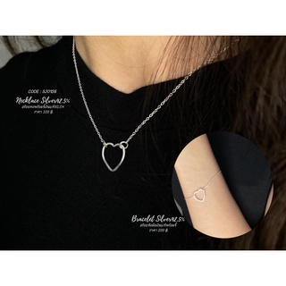 สร้อยเงินแท้พร้อมจี้92.5% Minimal Style งานเล็กๆ น่ารักๆ Free size 16-18" (เรือนเงินแท้) SJ0156