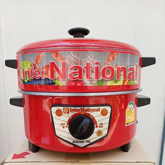 กระทะไฟฟ้า lnterNational รุ่นSR-810 (มีซึ้ง) ขนาด10นิ้ว (มีของพร้อมส่ง)