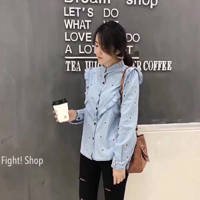 Code F009 : Blue Daisy Shirt