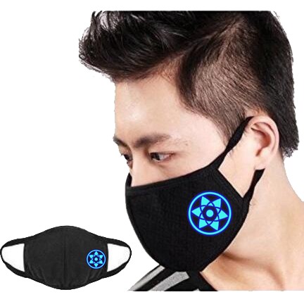 พร้อมส่งในไทย ผ้าปิดปาก Maskปิดปาก, ผ้าปิดจมูก หน้ากากอนิเมะเรืองแสง นารูโตะ Naruto แสงอุษา แบบซักได้ ( ผ้า COTTON)