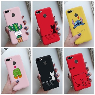เคสนิ่ม เนื้อแมตต์ ลายกระบองเพชร แมวน่ารัก สําหรับ Oppo A5S Ax5S A7 Ax7 Oppo A12 Cph2083 Oppoa5S Cph1909