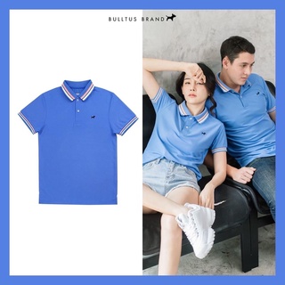 BULLTUS By Hashtag เสื้อโปโลคอปก รุ่น Double line สีฟ้า