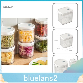 Bluelans2 PP กล่องเก็บอาหาร แบบสุญญากาศ กันรั่ว สําหรับตู้เย็น