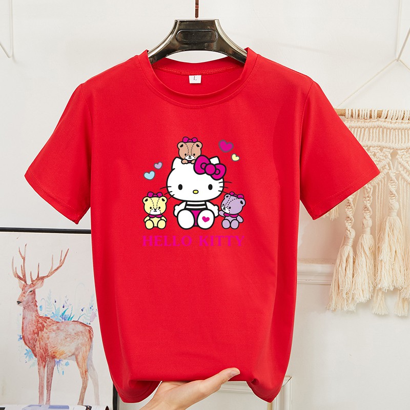 BK-256-SHORT เสื้อยืดแขนสั้นพร้อมส่ง 8สี ลายการ์ตูน ขายดีตามเทรนต์ ลายน่ารัก สีสันสดใส่น่ารัก ใส่ได้ทั้งหญิงและชาย