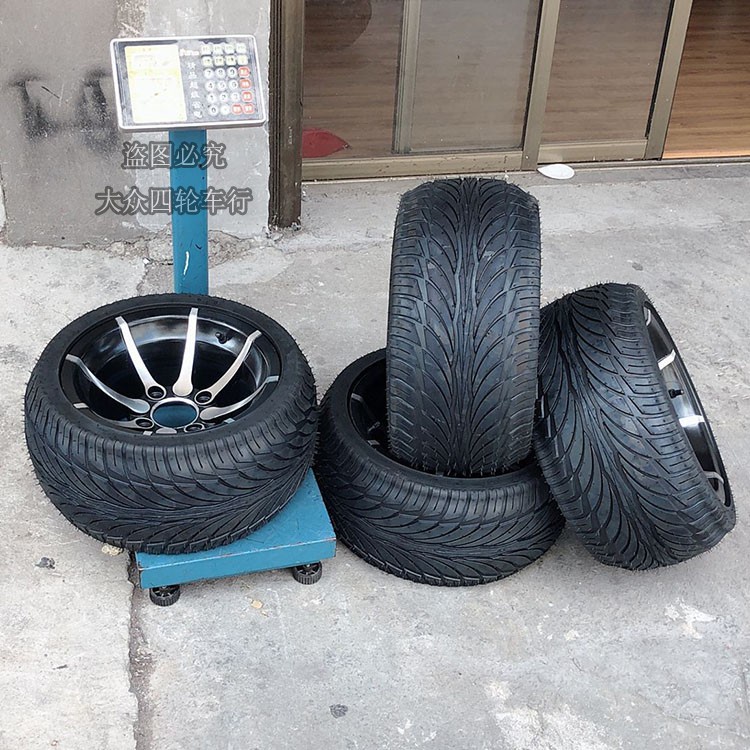 ☢【ส่งทันที】 ATV kart accessories modified tires ยางถนนเรียบ 235/30-12 นิ้วสูญญากาศล้ออลูมิเนียม four