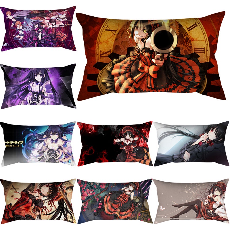 ปลอกหมอน ผ้าโพลีเอสเตอร์ ลายอนิเมะญี่ปุ่น Date A Live ขนาด 50x30 ซม. สําหรับตกแต่งบ้าน รถยนต์